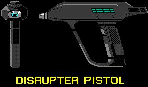 Romulan Disruptor designed to be fired casually from hip level